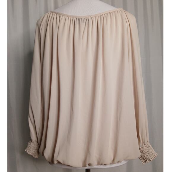 Vintage Joseph Ribkoff Peasant Blouse Embellished Floral Off Shoulder Top Size 4 - Picture 2 of 8